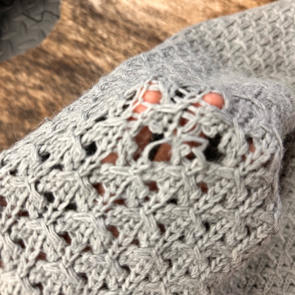 Banana Republic Women's Heather Gray Textured Sweater - Picture 3 of 4